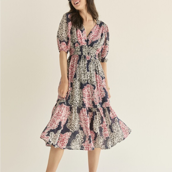 NWT Francesca’s Floral Midi Dress Size S - Picture 1 of 12
